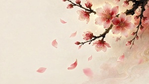 桃花入画·春意