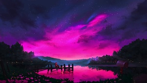 夜空下的湖泊2k