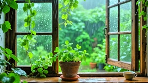 治愈窗台小雨
