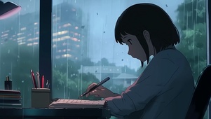 雨天学习