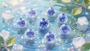 小清新水晶蓝莓