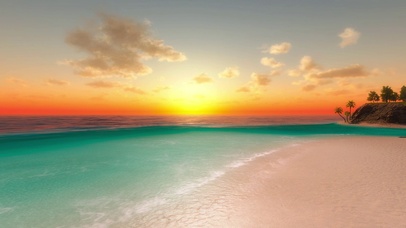 4K唯美黄昏中的大海