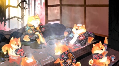 泡温泉的柴犬大佬