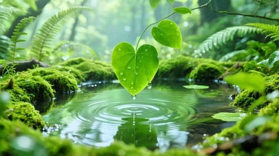 护眼露珠山泉4K