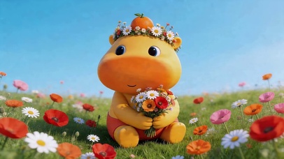 草地上的水豚噜噜