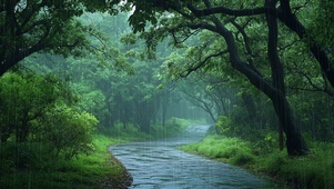 雨中小路