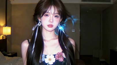 氛围感双马尾清纯女神