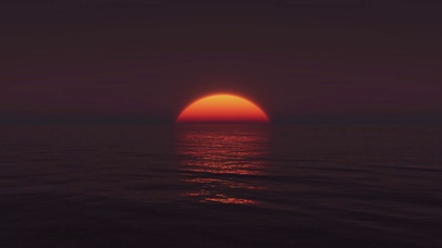4K 高清 海洋大太阳升起