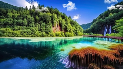 写实风景九寨沟