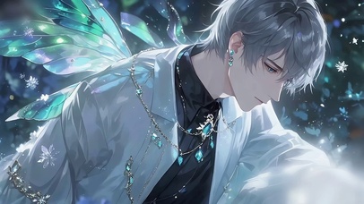 低眉烬羽蝶翼少年