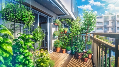 夏日阳台