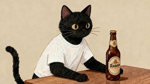 喝酒猫咪