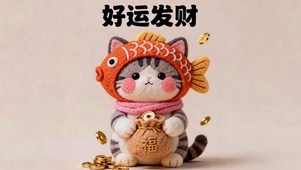 好运发财 小猫祝福