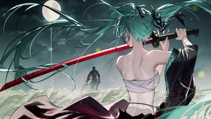 初音后背刀刃帅气造型