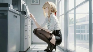 黑丝职场女孩