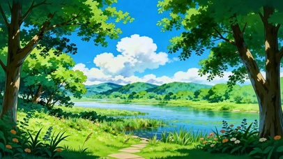 晴空溪岸