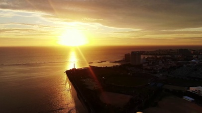 日落海滩