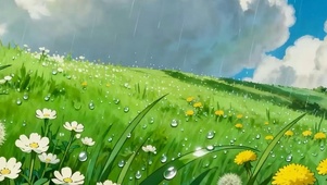 护眼白云树木带 鱼屏