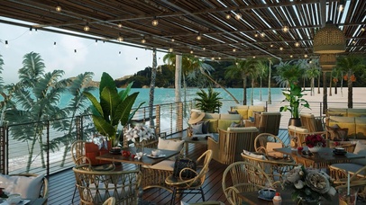 户外海滨咖啡厅