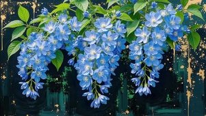 蓝花簇