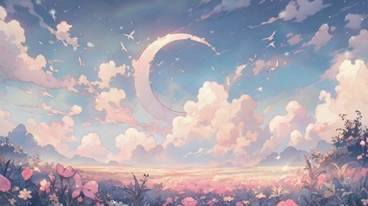 月下花海