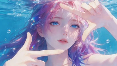 夏日水下女孩