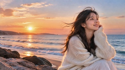 海边晚霞