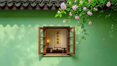 治愈诗意新中式庭院窗景