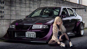 美女与汽车