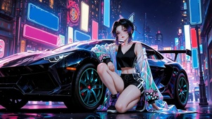 霓虹跑车少女蝴蝶忍
