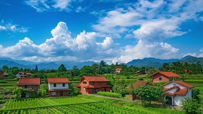 唯美的乡村自然风景