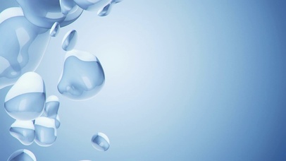 4K 高清  蓝色液泡抽象背景