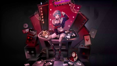 短发破洞黑丝美少女