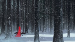 孤独雪天森林