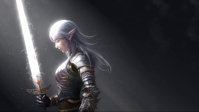白发精灵少女