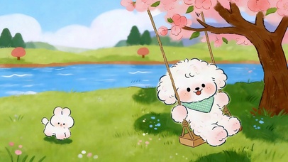 荡秋千快乐时光