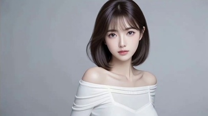 短发美女