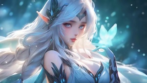 蓝晶美女
