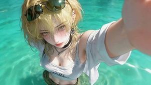 水中可爱女孩