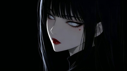 白瞳 蝴蝶少女 侧颜