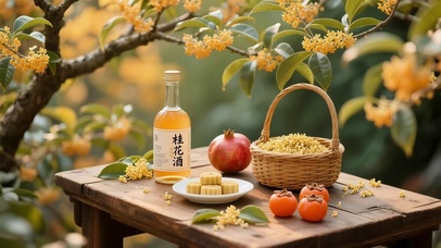 秋天桂花酒