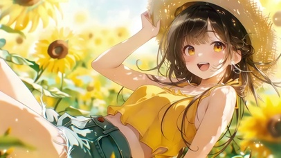 清纯向日葵少女