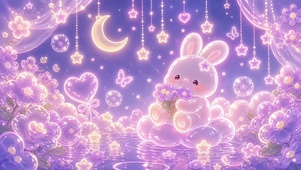 梦幻梦境花园小兔子花花