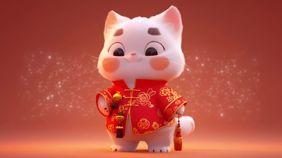 可爱招财小猫咪