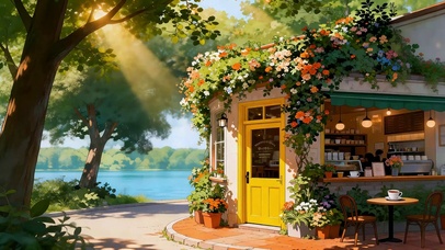 湖畔街角咖啡屋