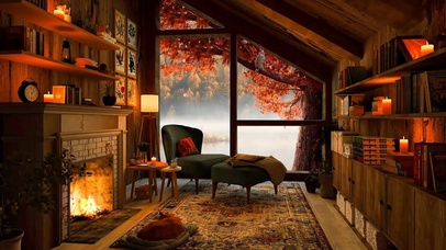 秋季咖啡厅氛围