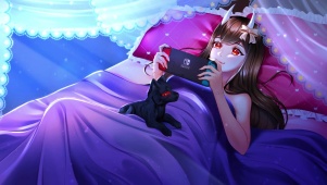 床上玩游戏4k