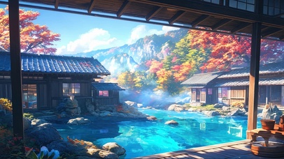 阳光古朴木屋温泉