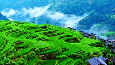 4K唯美乡村流云