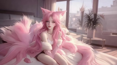 粉色阿狸（宽屏双屏带鱼屏）